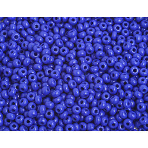 SEED BEAD NO. 8 OPAQUE ROYAL BLUE